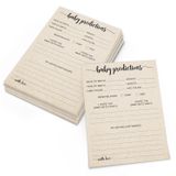 321Done Bebek Tahminleri ve Tavsiye Kartları, Made in USA - 4x6 Tan, Eğlenceli Minimalist Baby Shower Oyunları ve Aktivitesi, Eşsiz Cinsiyet Gösterimi Oyunu - 50'li Set