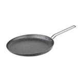 3234 - Tek Parça, Bio Granit, Ergonomik, Yapıştırmaz 24 Cm Krep Tavası Gri Gövde, Platin Detay Gri