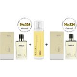 324 + 324 Kadın Parfüm edp 50 ml Oriental + No:324 Body Mist Kadın 210 ml Oriental Edt -mnms324bmset