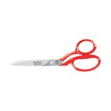 3257-7 Tekstil / Yatık Konfeksiyon Makası No: 7 İnç / 17,78 Cm - Nikel Kaplama, Kırmızı Saplı, Mikro Tırtıllı - Lisinya