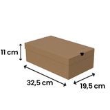 32,5X19,5X11 - Kendinden Kapaklı Ayakkabı Kutusu - 100 Adet