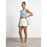 32941 Halter Yaka Crop Top-Açık Mavi 40