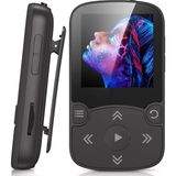 32GB Bluetooth 5.3 Mp3 Çalar Klipsli, Renkli Ekranlı, Fm Radyo ve Pedometreli - Siyah