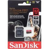 32GB Extreme Pro Microsdhc Hafıza Kartı, 100 Mb/sn'e Kadar - SDSQXCG-032G-GN6MA