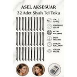 32'li Set Yüksek Kalite Metal Tel Toka Farklı Renk Seçenekli asel 289281a