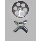 32Lik Kasap Tipi Kıyma Makinesi İçin 25 Mm Ayna Ve Bıçak (Kuş Başı)
