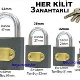32mm GÖVDELİ ÇELİK ASMA KİLİT VALİZ DOLAP KAPI