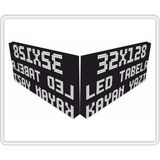 32X128CM Çift Taraflı LED Tabela Kayan Yazı Wifi (Telefondan Yazı Değiştirme) - Beyaz