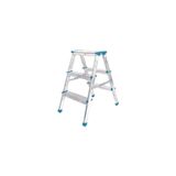 3+3 Çift Basamaklı Alüminyum Metal Merdiven Yükseklik = 69Cm Baş Genişlik = 8Cm (4915)