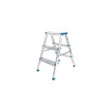 3+3 Çift Basamaklı Alüminyum Metal Merdiven Yükseklik = 69Cm Baş Genişlik = 8Cm Go53/1395