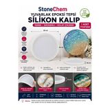 33 cm Yuvarlak Epoksi Tepsi Silikon Kalıp – Sunumluk, Servis Tepsisi ve Reçine Döküm Kalıbı 33x1,8 cm