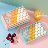 33 Hazne Mavi ve Pembe Renklerde Premium Plastik Buz Kalıbı Yeniden Kullanılabilir Küresel Buz Tray Kokteyller ve Soğuk İçecekler İçin İdeal (Normal, Adet, 3)
