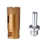 33 mm Granit Mermer Seramik Delme Panç Spiral Matkap Aparatlı M14
