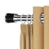33 mm Paslanmaz Çelik Ayarlanabilir Duş Perdesi Çubuğu, Teleskopik Duş Perdesi Çubuğu, 360-450 cm (142-177 İnç), Banyo Penceresi ve Dolap için Uzatılabilir. Installa