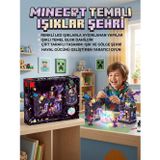 330 Parçalı Işıklı Renkli Parçalı Minecraft Temalı Boşluk Şehri Eğitici Oyuncak Yapı Seti