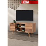 3320 Sina 130 Cm Ahşap Ayaklı , Metal Kulplu Tv Ünitesi , Söğüt , Tv Sehpası , Salon Diğer