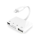 3343 Apple Uyumlu Lightning To Usb Lightning Micro Sd Tf Kart Okuyucu Çevirici Dönüştürücü Adaptör Dişi:lightning+microsd+sd+usb Girişler