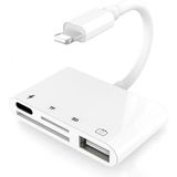 3343 Apple Uyumlu Lightning To Usb Lightning Micro Sd Tf Kart Okuyucu Çevirici Dönüştürücü Adaptör Dişi:lightning+microsd+sd+usb Girişler