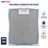 339x284mm Alüminyum Davlumbaz Aspiratör Filtresi 3 Katmanlı Tel Yağ Filtresi TSE Uygun