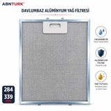 339x284mm Alüminyum Davlumbaz Aspiratör Filtresi 3 Katmanlı Tel Yağ Filtresi TSE Uygun