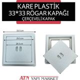 33X33 Kare Plastik Rögar Kapağı Çerçeveli – Yer Süzgeci Temizlik Kapağı
