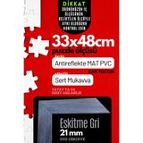 33x48 Eskitme Gri Pvcli Postersiz Puzzle Çerçevesi