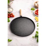34 Cm Granit Krep Tavası Çift Taraflı Bazlama Tava Granit Tava Yumurta Tavası Çok Amaçlı Tava