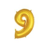34 Inç Folyo Rakam Balon, GOLD9