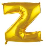 34 inç Z Harf Folyo Balon, Altın Rengi, Parti Süsleme