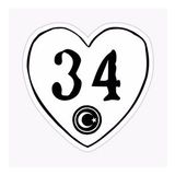 34 İStanbul Kalp Etiket Sticker 17 CM