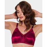 340 - Saten Toparlayıcı Sütyen Telsiz Süngersiz Minimizer - Bordo, 90 B