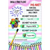 342 ADET Mcraft Temalı Okul Etiketi Sticker Kalem Etiket Defter Etiket Kişiye Özel İsim Etiket
