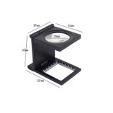 34center Led Işıklı Lup Mercek Metal Katlanır Ölçekli Kılıflı Işıklı Büyüteç