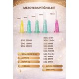 34G x 4mm Mezoterapi Steril Enjeksiyon Iğnesi 100 Adet 1 Kutu - 0 - 1 Ay