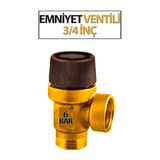 3/4'Lük Emniyet Ventili 6 Bar