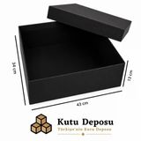 34x43x13 cm Hediye Kutusu-Siyah