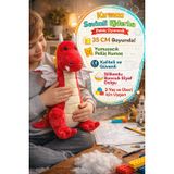 35 cm Kırmızı Peluş Ejderha Oyuncak Yumuşak Sevimli Ejderha Bebek Çocuk Oyuncağı SLY-440454