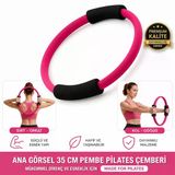 35 Cm Pilates Çemberi Sünger - Fuşya - Egzersiz Direnç Çemberi Yoga Fitness Ev Spor Aleti