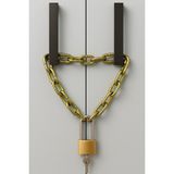 35 cm Zincirli Kilit 32MM Asma Kilit 3 Yedekli 3mm Zincir Dolap Kilidi