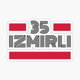 35 İzmirli Plaka Araba Sticker Yapıştırması