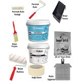 3,5 kg / 2,5 Lt Polisan Primera Silikonlu Mat Iç Cephe Duvar Boyası + 3,5 kg / 1,91 Lt Polisan Tavan Ultra Toplam 10 Parça Boyacı Seti - Yeni Antik