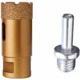 35 mm Granit Mermer Seramik Delme Panç Spiral ve Matkap Aparatlı M14 35 mm Granittr - Altın