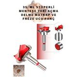 35 mm Stoperli Menteşe Yeri Açma Delme Matkap ve Freze Ucu Panç