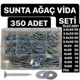 350 Adet Sunta Ağaç Vidası Pul Seti