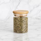 350 ML Bambu Kapaklı Cam Kavanoz, Silikon Contalı Şeffaf Baharatlık ve Saklama Kabı, Çay Kahve Şeker Baharat Kuruyemiş Kavanozu
