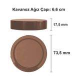 350 ml Kavanoz Metal Derin Kapaklı 350 cc Şeffaf Reçel, Marmelat Cam Kavanoz Deep 6 Adet (Bakır Kapak)
