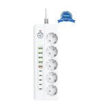 3500w Akım Korumalı 5 Li Grup Priz: 5x Usb + 5x Type-c Çıkışlı 2 Metre 2 M