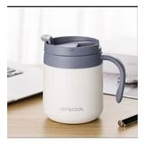 350ml Taşınabilir Paslanmaz Çelik Hoot&Cool Meşrubat Termos Bardak (Beyaz)