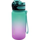 350ml Tritan Motivasyon Su Matarası Çift Renk Softtouch (yeşil-pembe)