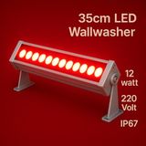 35CM 12W LED Wallwasher Kırmızı | Dış Cephe, Minare, Bahçe Aydınlatma | Iç-Dış Kullanım IP65
